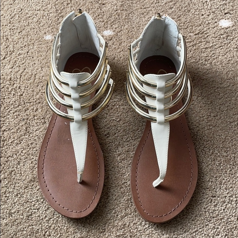 Jessica Simpson White Sandals